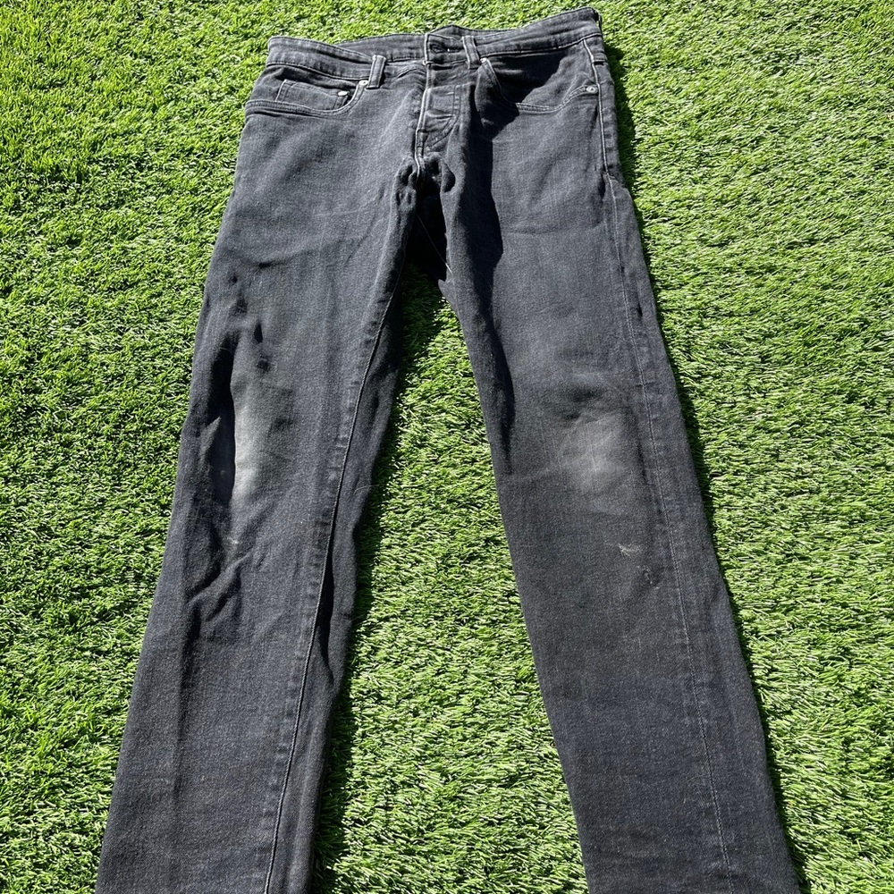 Black denim jeans